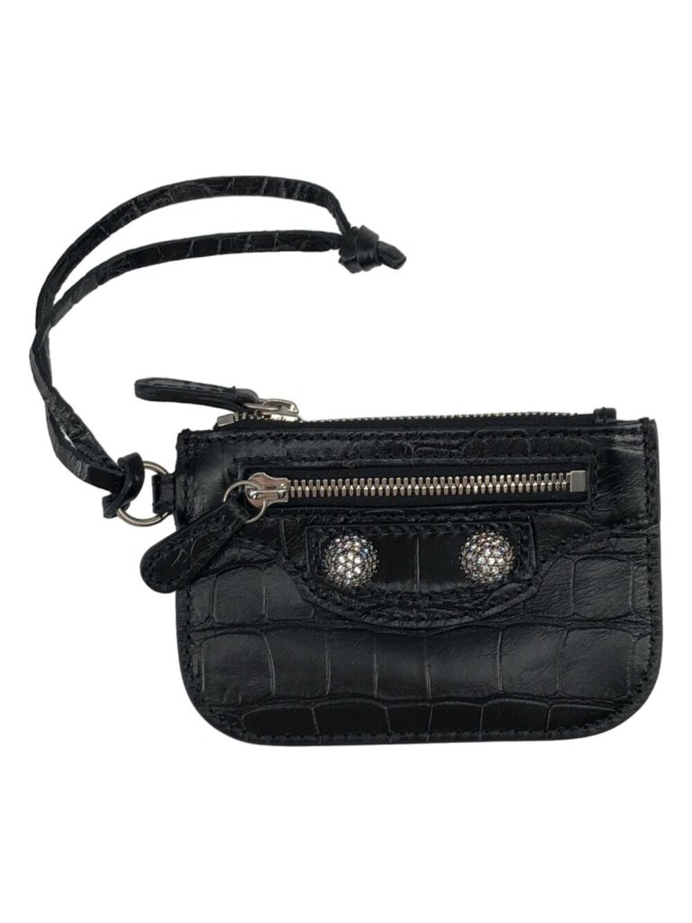 Balenciaga Le Cagole Embossed Coin Purse Black